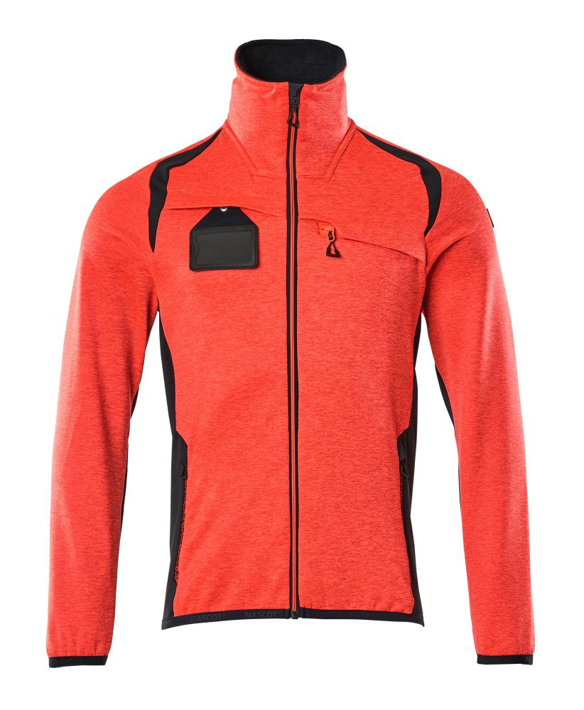 Fleecejacke ACCELERATE SAFE Hi-vis Rot/Schwarzblau L