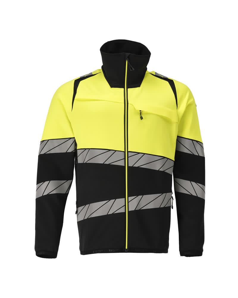 Fleecejacke ACCELERATE SAFE Schwarz/Hi-vis Gelb L