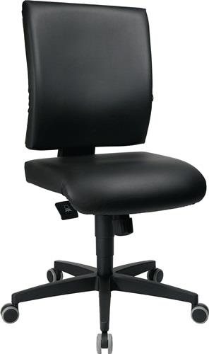 Arbeitsdrehstuhl Lightstar 10 Rl.Kunstlederbezug schwarz 410-530mm