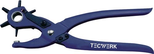 Revolverlochzange Gesamt-L.240mm 2/2,5/3/3,5/4 u.5mm blau pulv.TECWERK