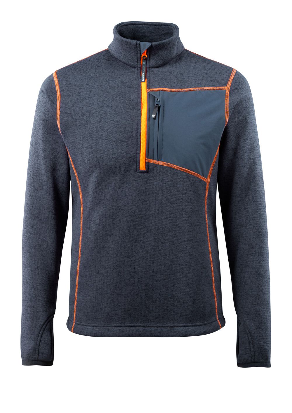 Strickpullover mit kurzem Reißverschluss HARDWEAR Schwarzblau M