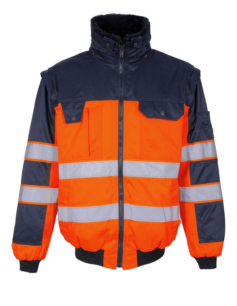 Pilotjacke SAFE IMAGE Hi-vis Orange/Marine XL