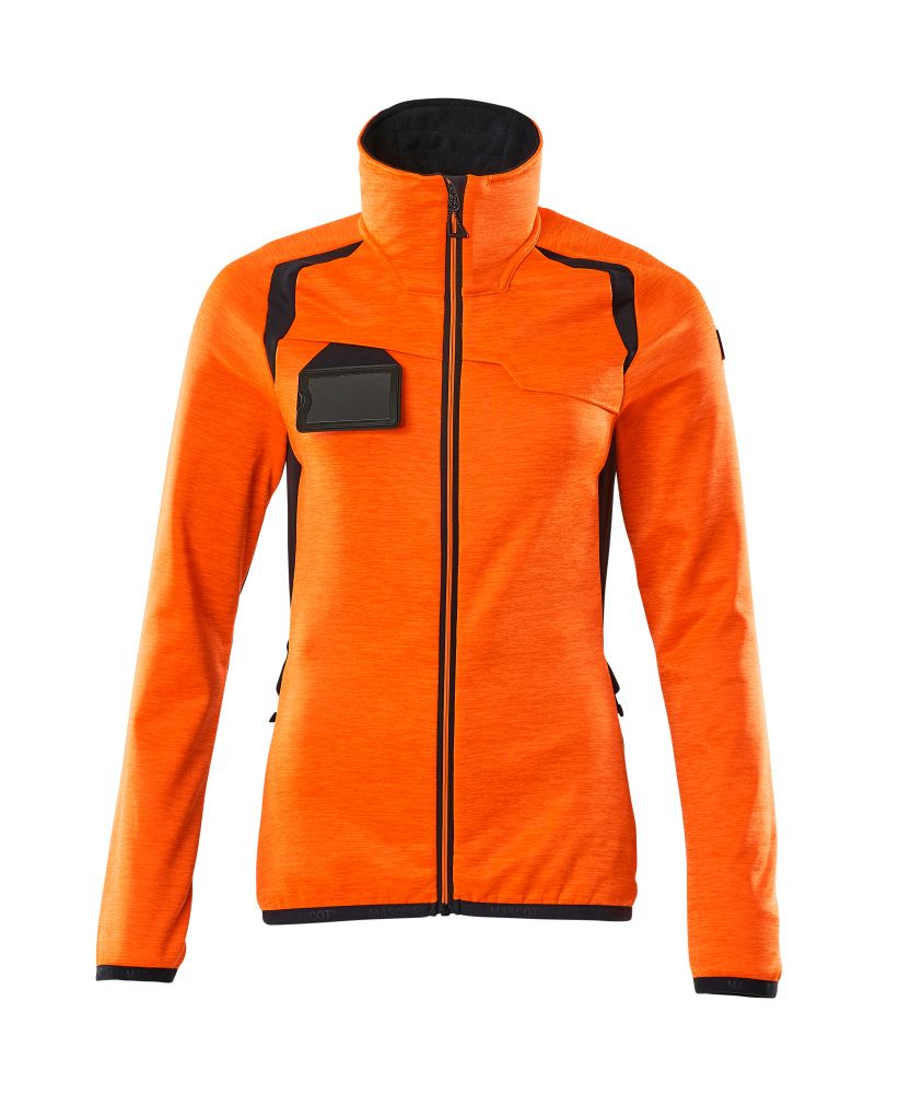 Damen-Passform Fleecejacke ACCELERATE SAFE Hi-vis Orange/Schwarzblau L