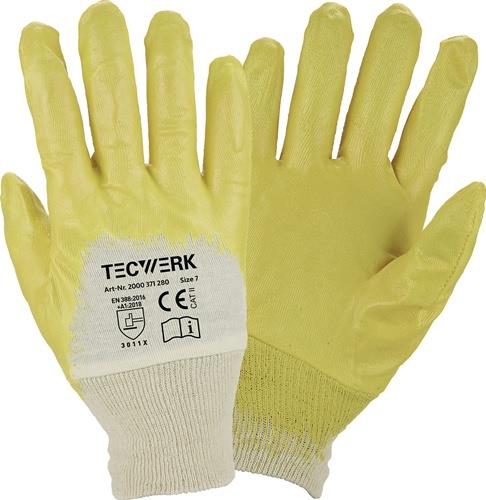 Handschuhe Lippe Gr.10 gelb Nitrilbeschichtung EN 388 PSA II TECWERK