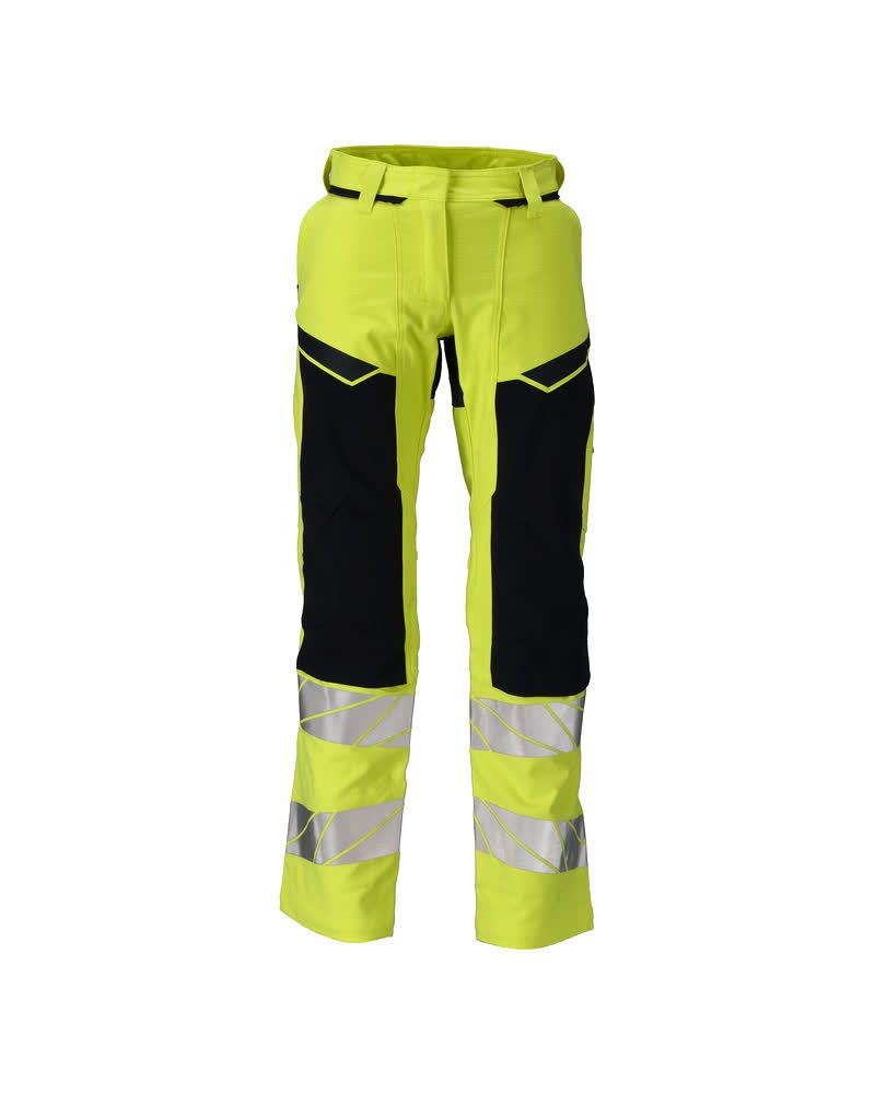 Damen-Passform DIAMOND Hose mit Knietaschen ACCELERATE MULTISAFE Hi-vis Gelb/Schwarzblau 76C48