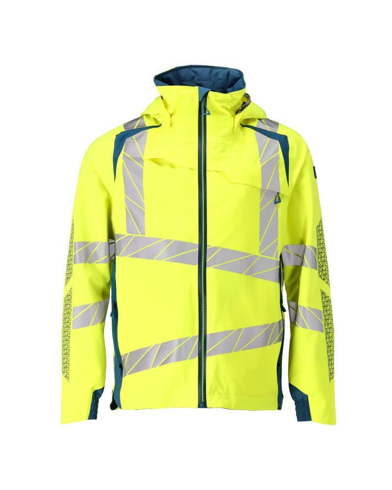 Hard Shell Jacke ACCELERATE SAFE Hi-vis Gelb/Dunkelpetroleum L