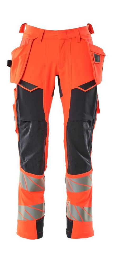Hose mit Hängetaschen ACCELERATE SAFE Hi-vis Rot/Schwarzblau 76C48