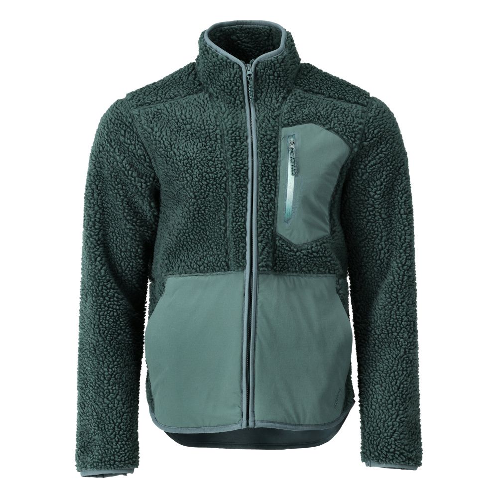 Faserpelz Jacke mit Reißverschluss CUSTOMIZED Waldgrün XL