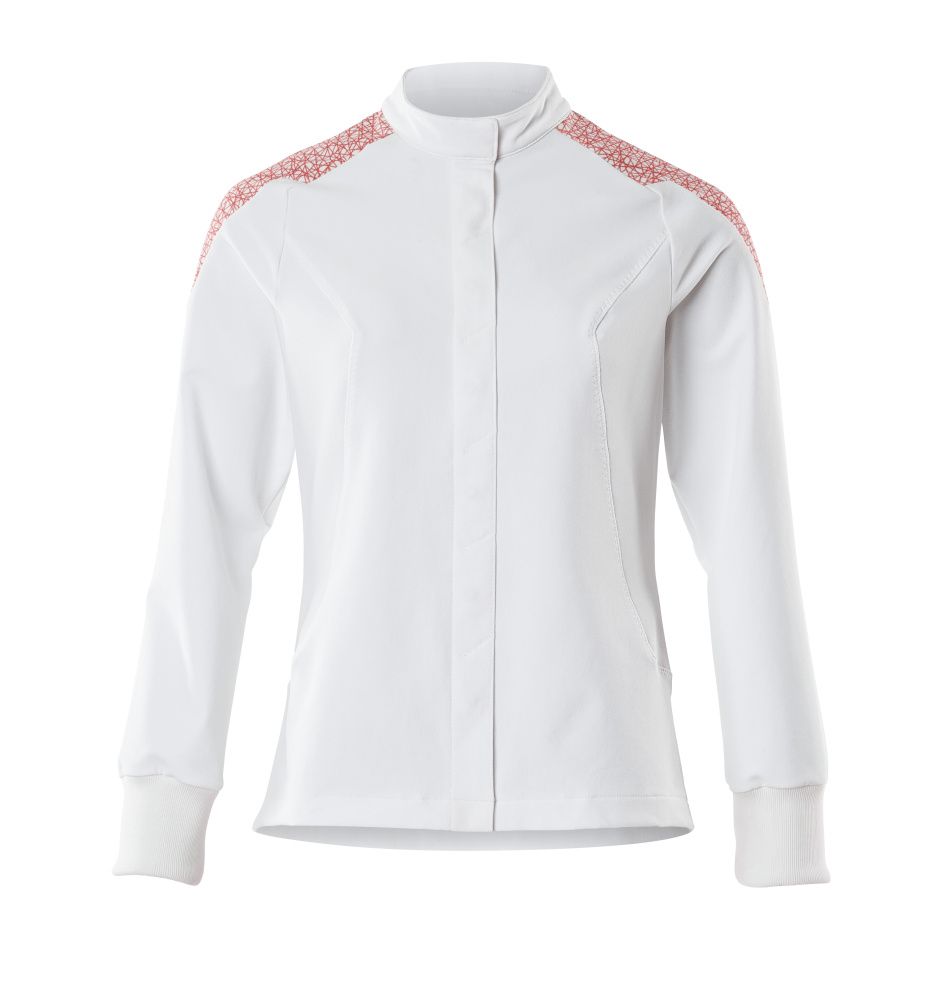 Damen-Passform Jacke FOOD & CARE Weiß/Verkehrsrot M