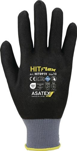 Handschuhe Hit Flex V Gr.10 schwarz/grau EN 388 PSA II ASATEX