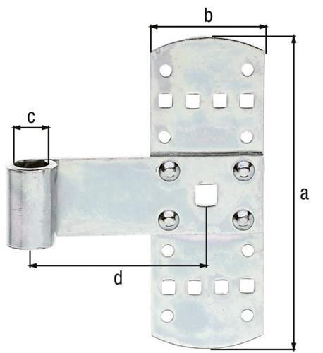Kreuzband B.50mm L.140x50mm S.2mm STA galv.verz.d.pass.GAH