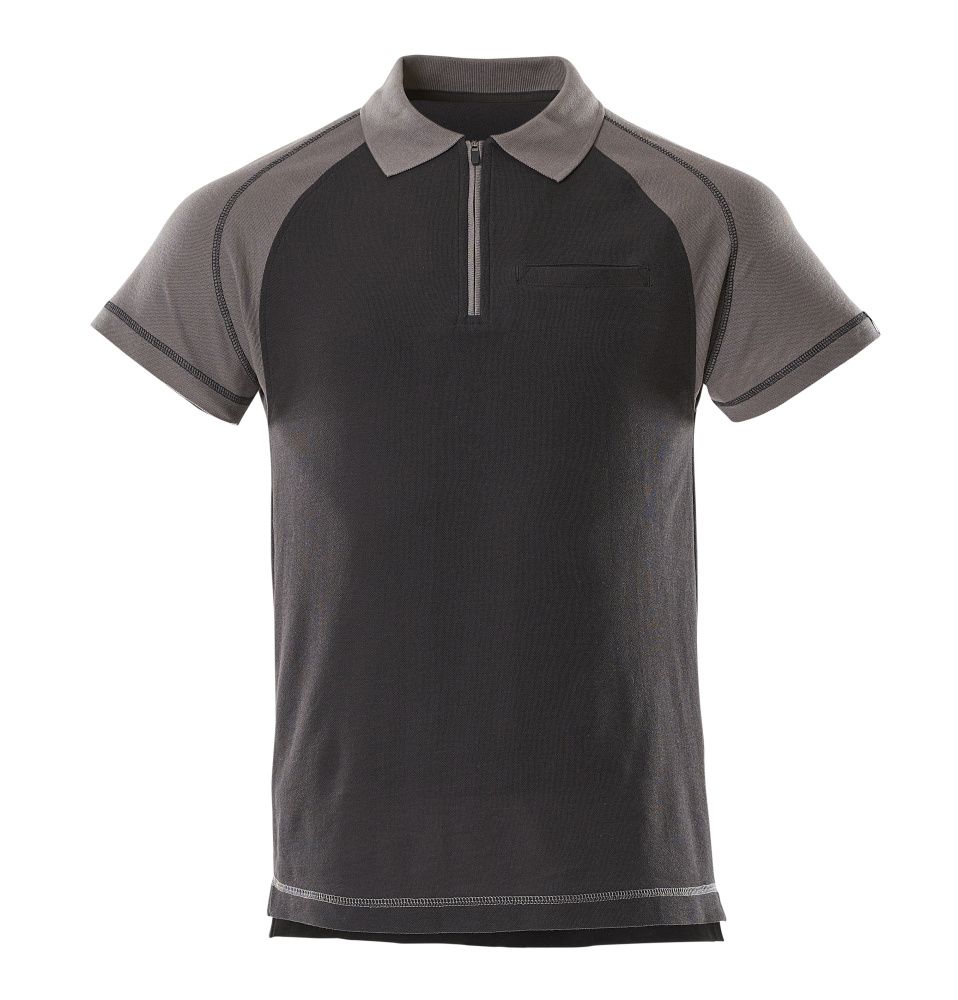 Polo-Shirt mit Brusttasche IMAGE Schwarz/Anthrazit L