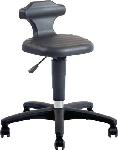 Drehhocker Flex Rl.Integralschaum schwarz Sitz-H.450-650mm m.Rückenstütze BIMOS