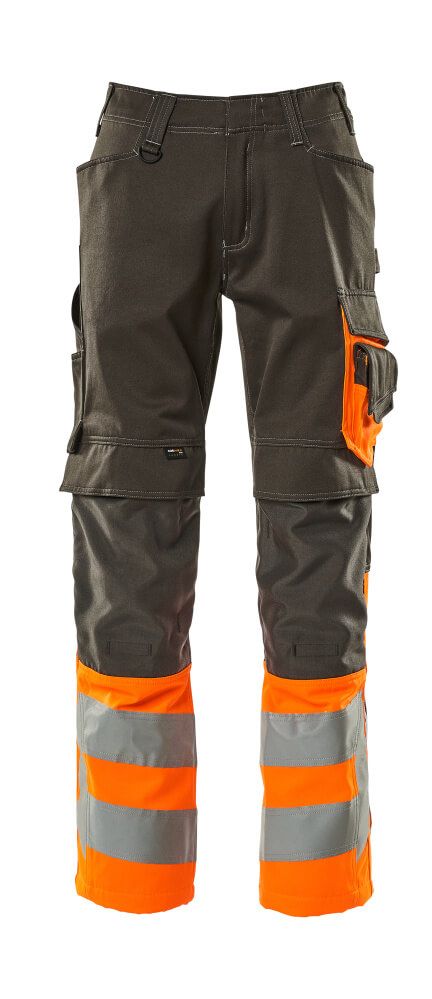 Hose mit Knietaschen SAFE SUPREME Dunkelanthrazit/Hi-vis Orange 82C48