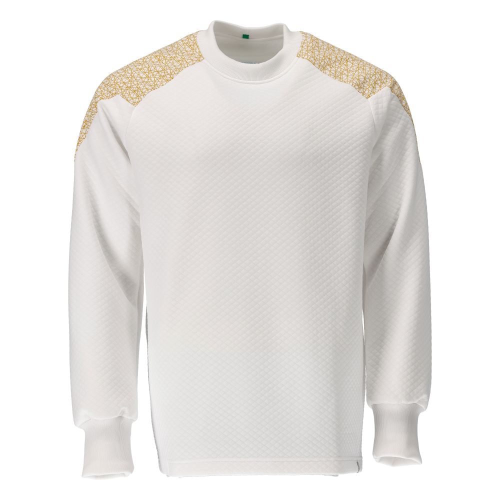 Sweatshirt FOOD & CARE Weiß/Currygelb 3XL