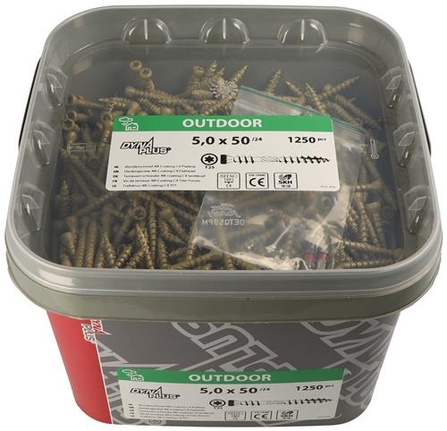Terrassenschraube 5x50mm TX-25 AR 25mm DYNAPLUS
