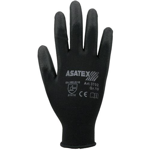 Handschuhe Gr.8 schwarz EN 388 PSA II Nyl.m.PU ASATEX