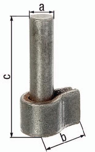 Kloben z.Anschweißen 13x24mm STA roh GAH