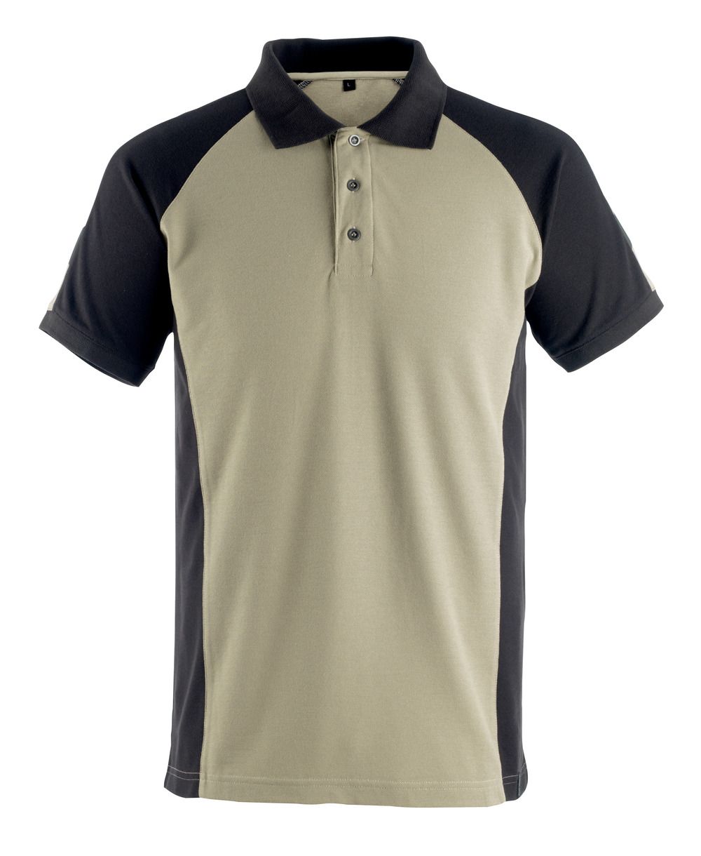 Polo-Shirt UNIQUE Hellkhaki/Schwarz L