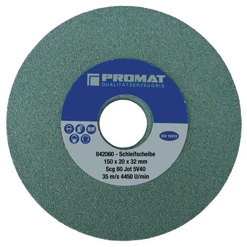 Schleifbockscheibe Ø125xB20x32mm 80 Form A SCg PROMAT