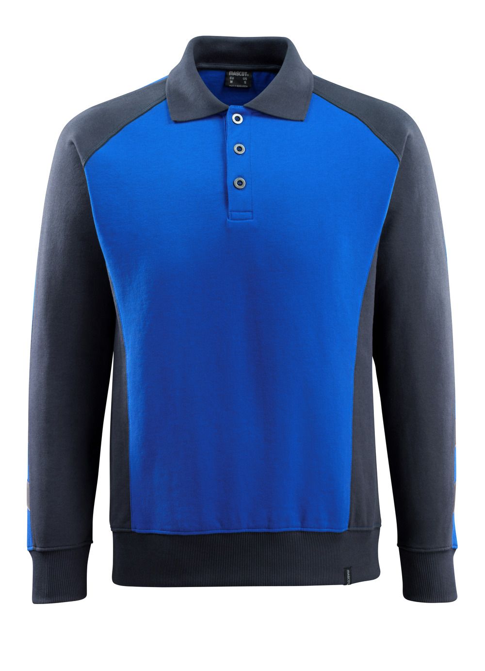 Polo-Sweatshirt UNIQUE Kornblau/Schwarzblau L