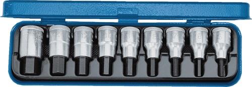 Steckschlüsselsatz IN 19 PA 9-tlg.1/2 Zoll 3/16-5/8 Zoll f.i6-KT.-Schr.GEDORE