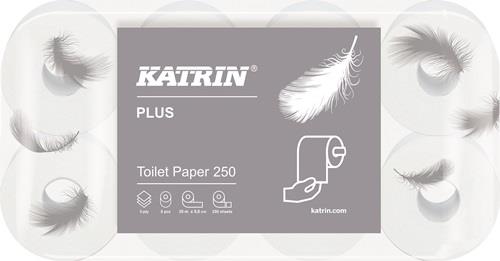 Toilettenpapier Katrin 250 Long 3-lagig 48 RL a 250 Blatt=12000 Bl.KATRIN