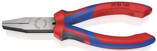 Flachzange Gesamt-L.160mm Kopf pol.schwarz atram.Comfort-Griff KNIPEX
