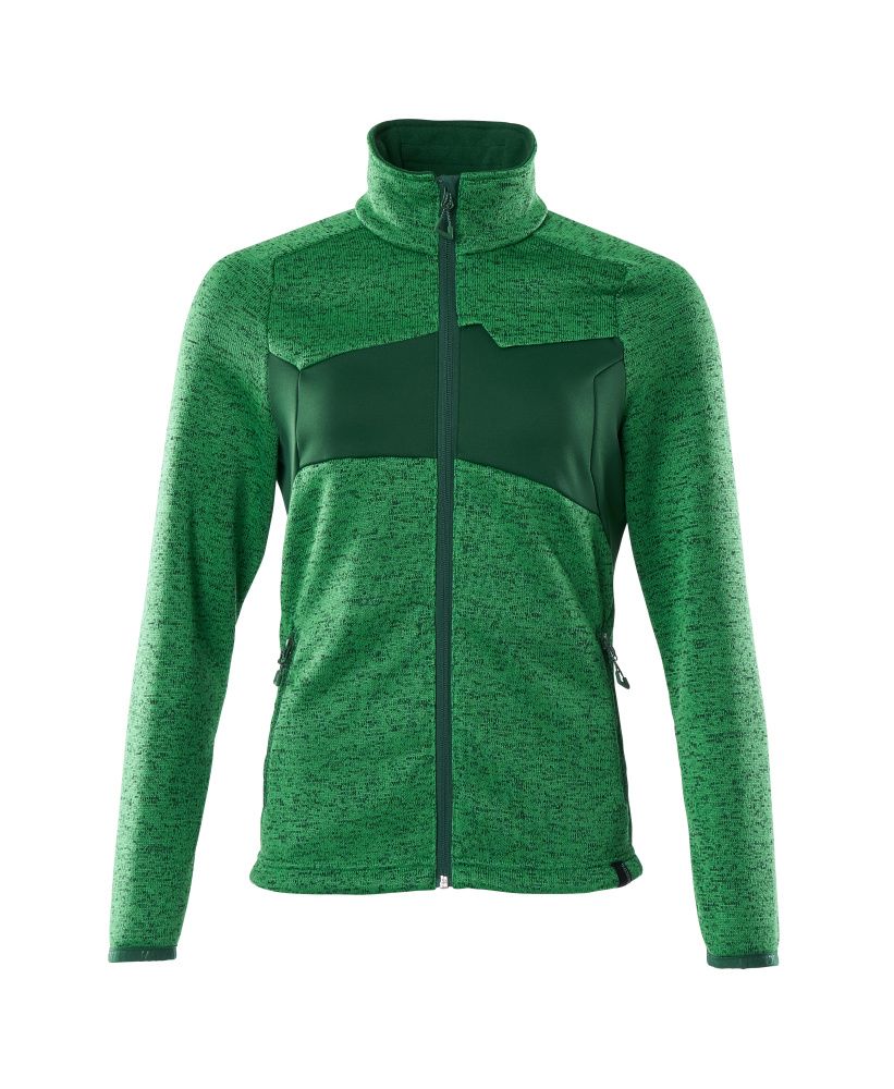 Damen-Passform Strickpullover mit Reißverschluss ACCELERATE Grasgrün/Grün S