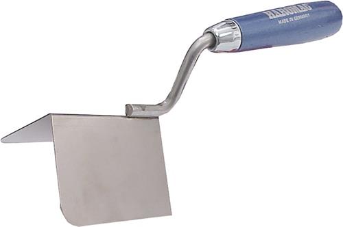 Außeneckenkelle B.80mm ergonomischer Buchenholzgriff rostfr.VA 90Grad HAROMAC