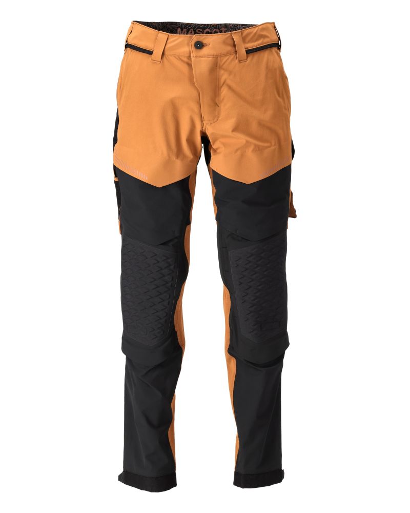 Hose mit Knietaschen CUSTOMIZED Nussbraun/Schwarz 76C48