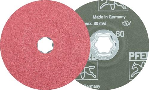 Fiberscheibe COMBICLICK CO D.125mm K.60 Stahl,Guss,Alu.Keramikkorn PFERD