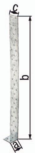 Flachstahlbetonanker 205x40x40mm S.2mm STA roh sdmverz.GAH