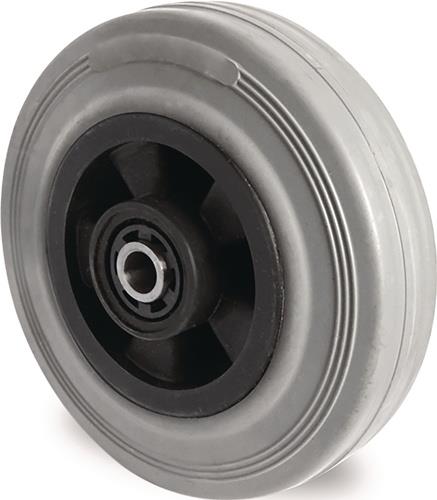 Ersatzrad D.100mm Trgf.75kg VG grau Achs-D.8mm Nabenl.40mm TECWERK