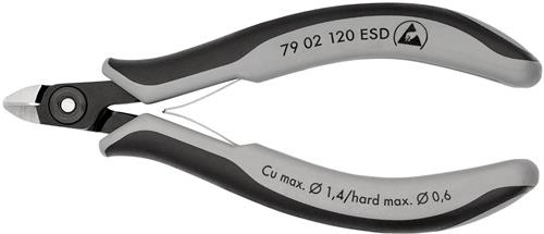 Präzisions-Elektronik-Seitenschneider L.120mm Form 0 Facette ja,sehr kl.pol.