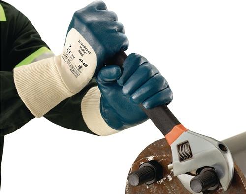 Handschuhe ActivArmr Hylite 47-400 Gr.10 weiß/blau EN 388 PSA II ANSELL