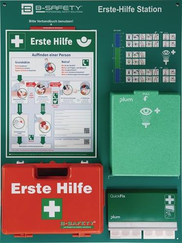 Erste Hilfe Station B800xH600xT150ca.mm Grün/Weiß B-SAFETY
