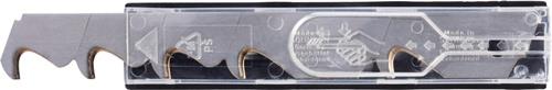 Abbrechhakenklinge L104,5xB17,7xS0,5mm TiN 3 Sollbruchstellen 10 St./Spender