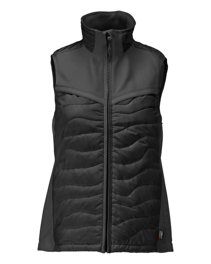 Damen-Passform Thermoweste CUSTOMIZED Schwarz 5XL