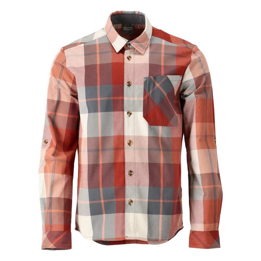 Hemd CUSTOMIZED Herbstrot-kariert 3XL
