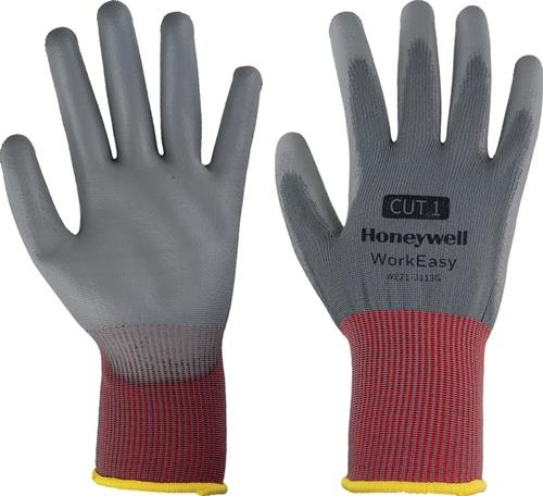 Handschuh Workeasy 13G GY PU 1 Gr.10 grau/rot EN 388 PSA II HONEYWELL