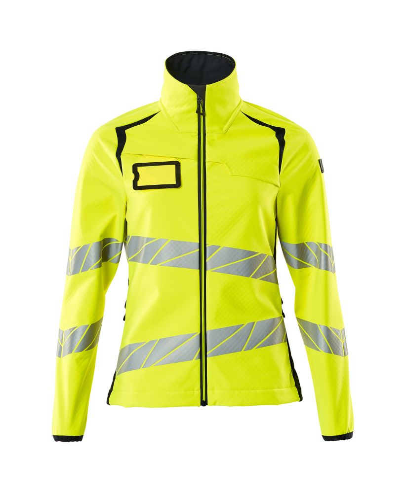 Damen-Passform Softshelljacke ACCELERATE SAFE Hi-vis Gelb/Schwarzblau 5XL