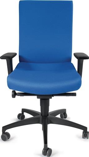 Bürodrehstuhl m.Synchr.-Techn.azurblau 400-520mm m.Lehnen Trgf.110kg DAUPHIN