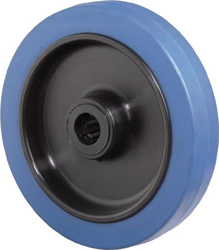 Ersatzrad D.100mm Trgf.140kg Gum.blau Achs-D.12mm Nabenl.40mm BS ROLLEN
