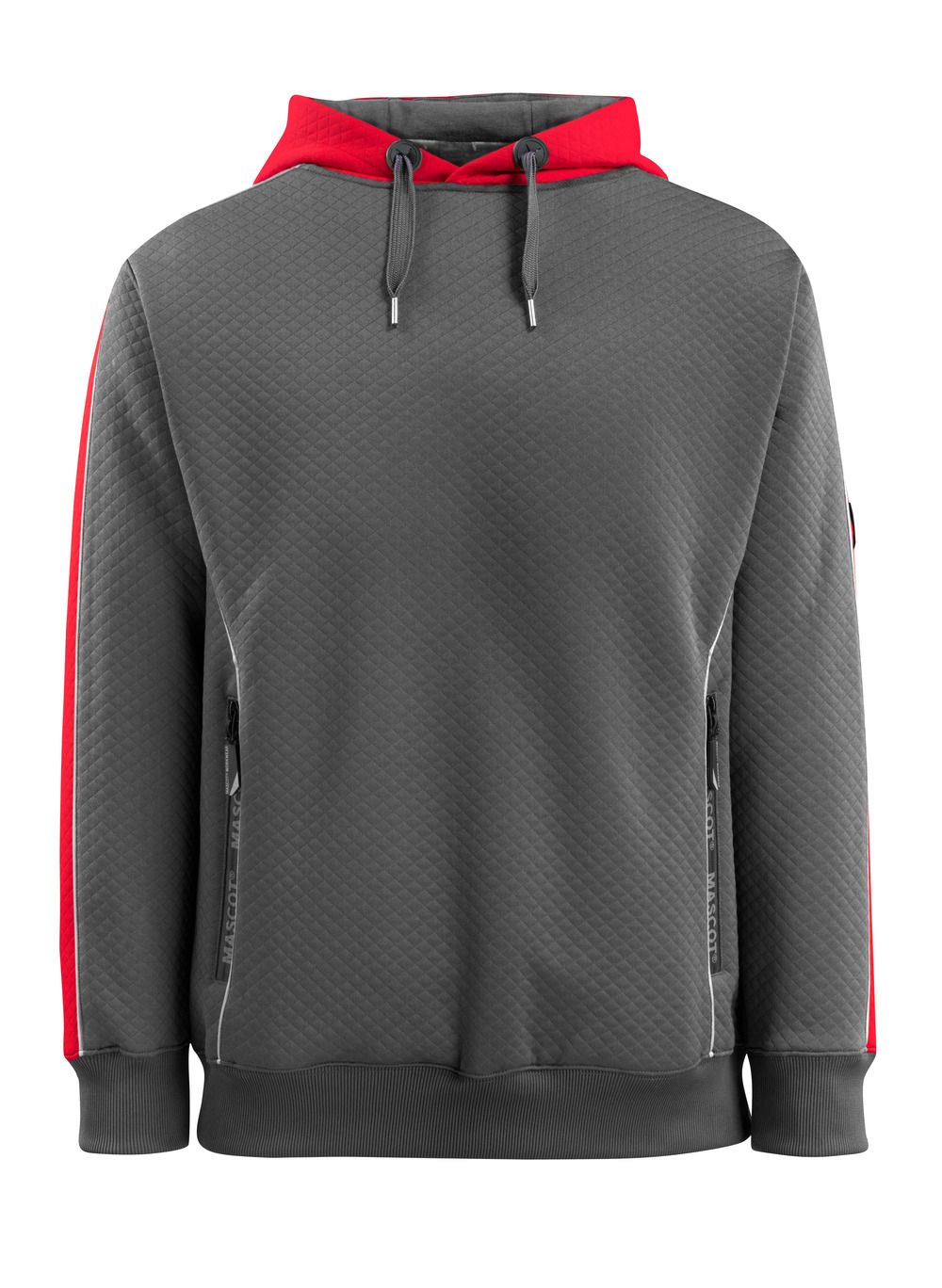 Kapuzensweatshirt HARDWEAR Dunkelanthrazit/Hi-vis Rot L