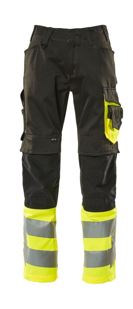 Hose mit Knietaschen SAFE SUPREME Schwarz/Hi-vis Gelb 82C48