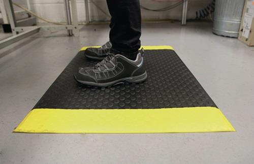 Arbeitsplatzbodenbelag L1500xB900xS9,5mm schwarz Schaumst.COBA