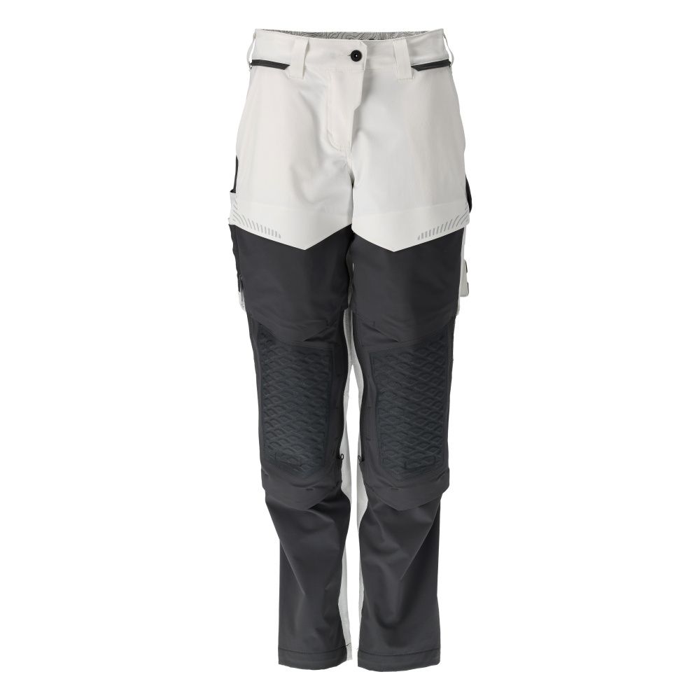 Damen-Passform DIAMOND Hose mit Knietaschen, Maler CUSTOMIZED Weiß/Anthrazitgrau 82C50