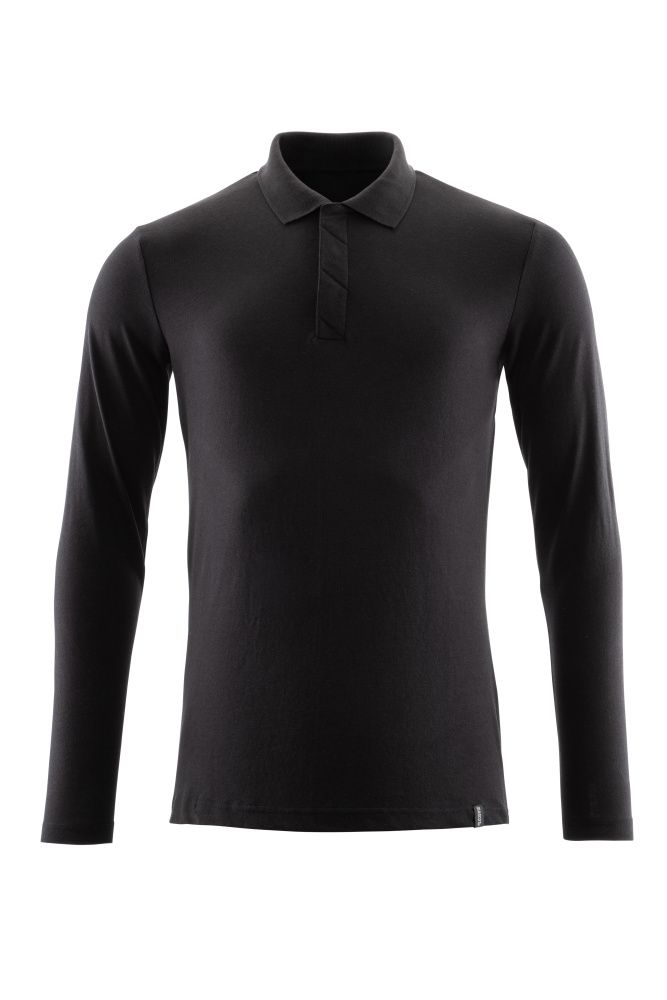 Polo-Shirt, Langarm CROSSOVER Vollschwarz 2XLONE