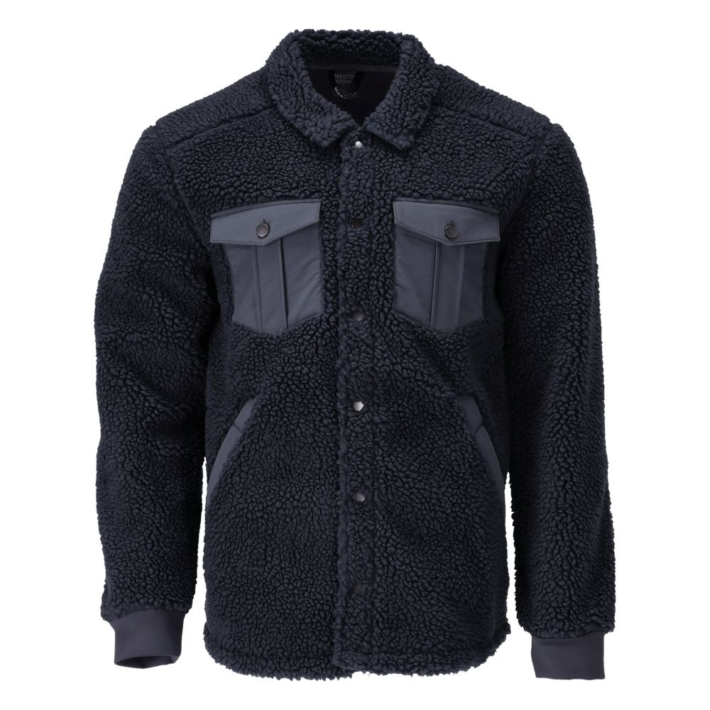 Faserpelz Hemd CUSTOMIZED Schwarzblau XL